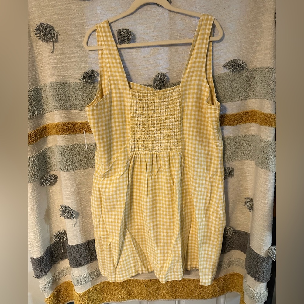 Old Navy Square-Neck Linen-Blend Mini Dress XL - Picture 6 of 9